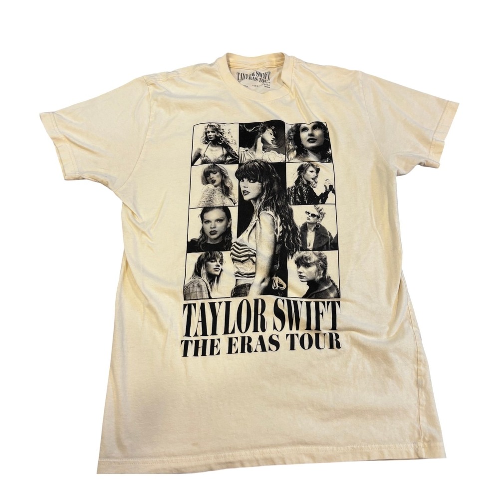 Taylor Swift the Eras Tour Official Merchandise Unisex T-Shirt Cream Cotton M